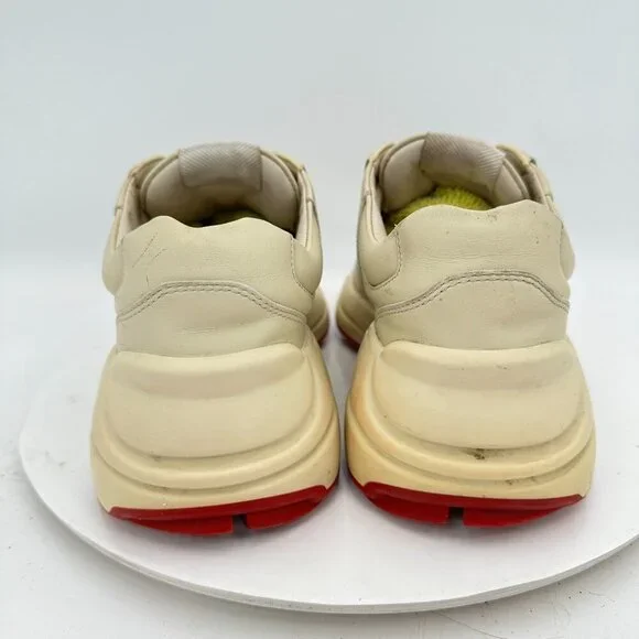 Gucci x Doraemon Rhyton Women Size EU 37 US 7 White Beige Leather Shoes - Picture 5 of 11